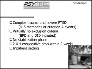 Bilde fra PSYTREC i Nederland, intensivbehandling av PTSD